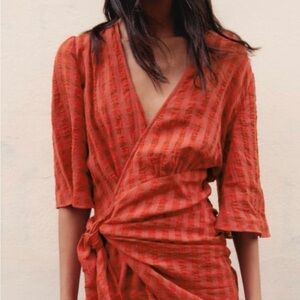 Zara Red Wrap Dress